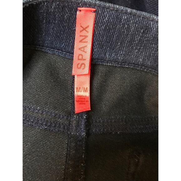 SPANX Jean-ish Dark Wash Denim Leggings M - Picture 7 of 9